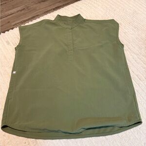 Figs Olive Green Sleeveless Pullover